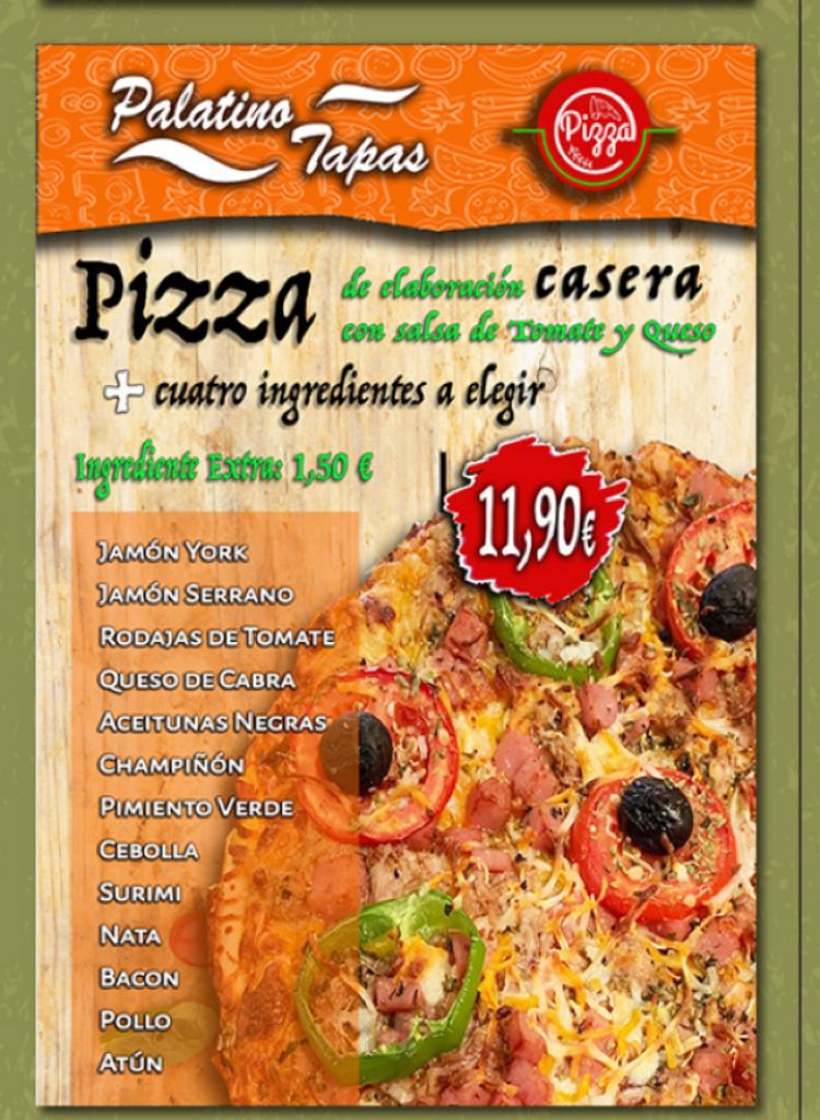 Pizza cuatro ingredientes